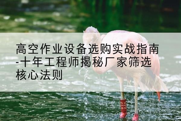 义安剪叉式升降机厂家-高空作业设备选购实战指南-十年工程师揭秘厂家筛选核心法则