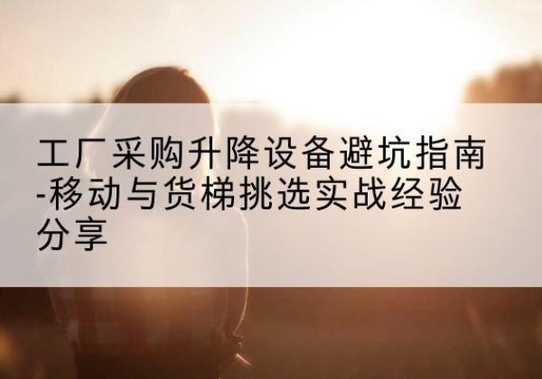 义安移动式升降机怎么选-工厂采购升降设备避坑指南-移动与货梯挑选实战经验分享